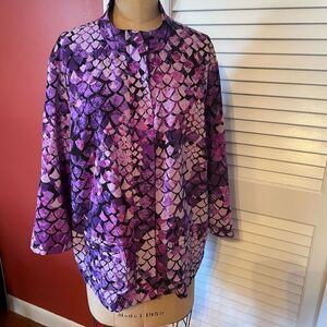 ADDITIONS BY CHICO’S | lightweight purple zip up jacket with snaps size 3 or L